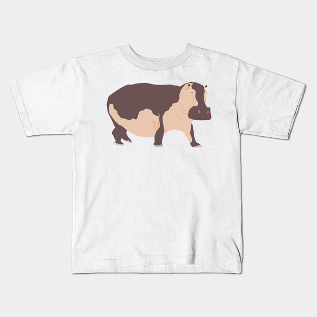 River Hippopotamus Kids T-Shirt by stargatedalek